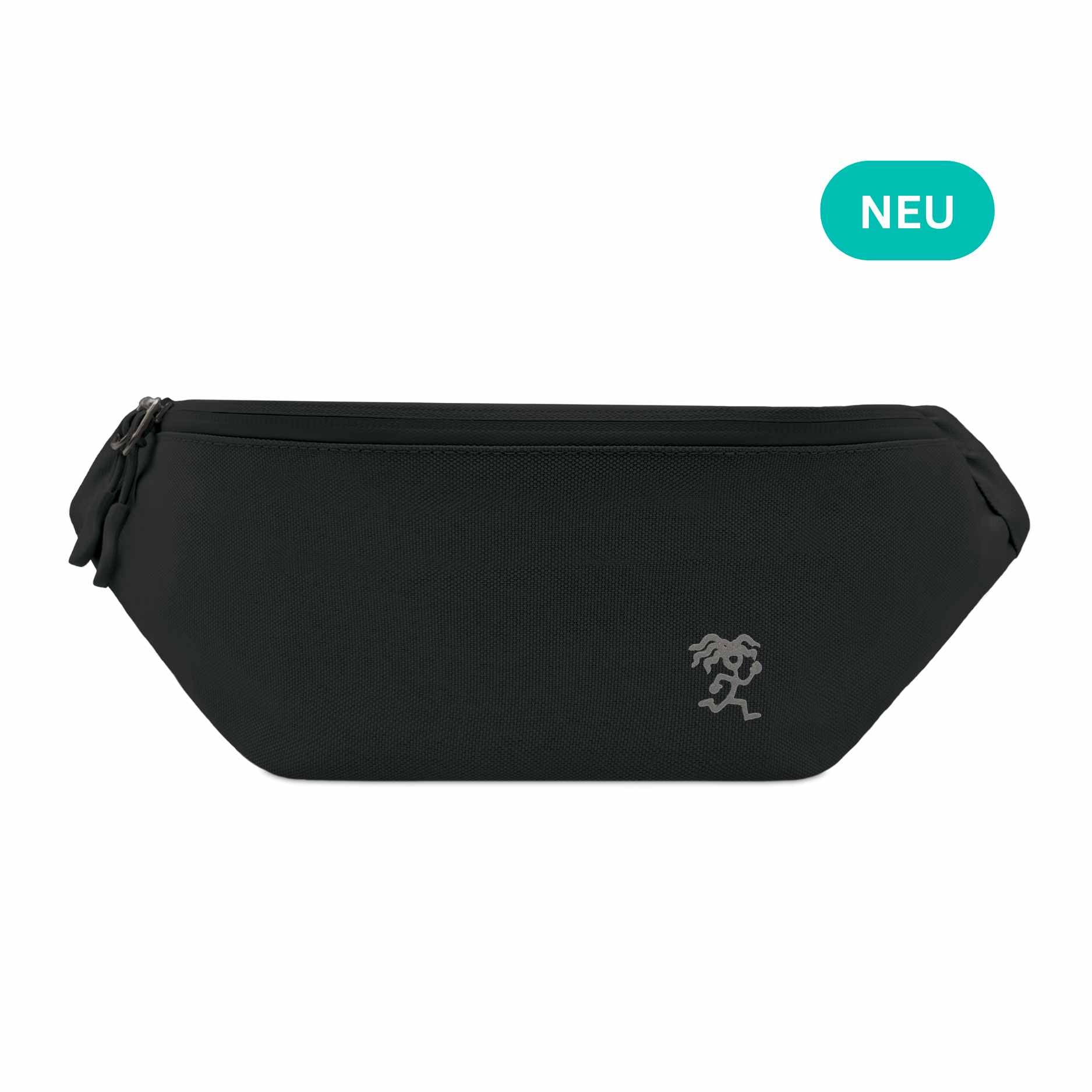 Frontansicht des FUCHS und REBELL FIETE Hip Bags in schwarz